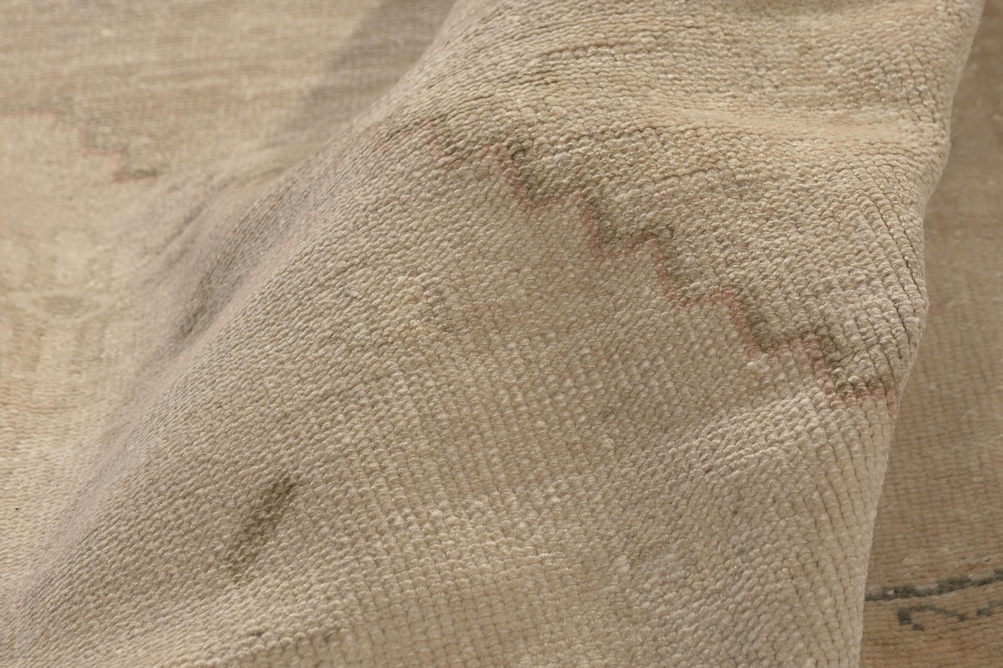 5 x 9 - Beige Vintage Turkish Oushak Rug - 53624