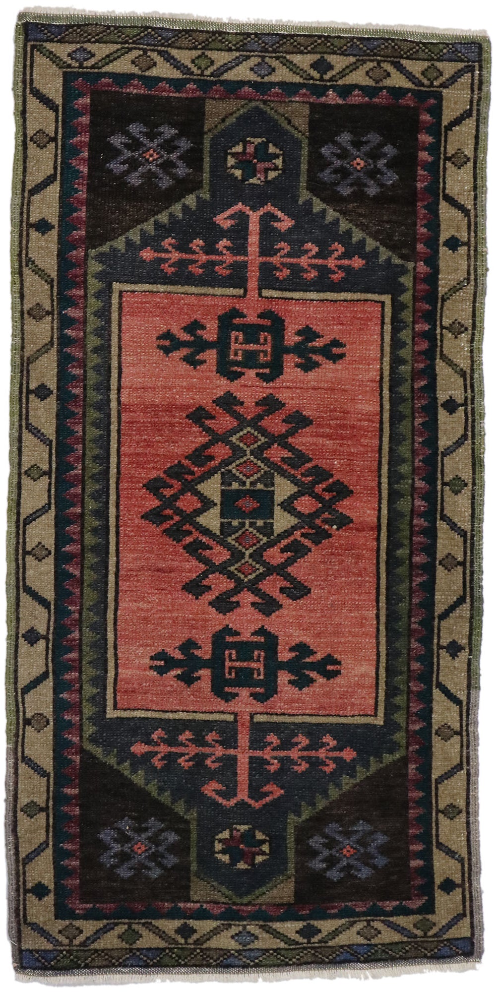 2 x 4 - Red Vintage Turkish Oushak Rug - 53648