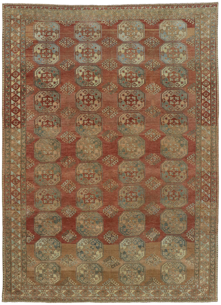 9 x 12 - Rust Vintage Turkish Oushak Rug - 53658