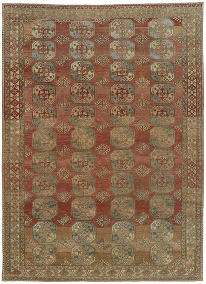 9 x 12 - Rust Vintage Turkish Oushak Rug - 53658