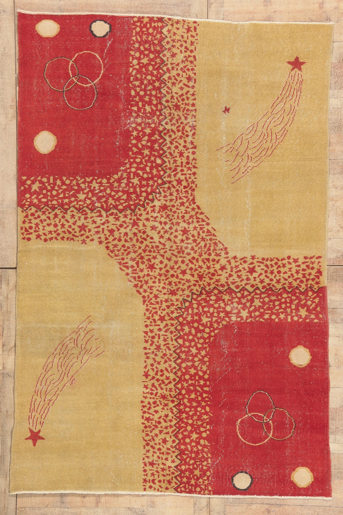 6 x 10 - Red Vintage Turkish Sivas Rug - 53663