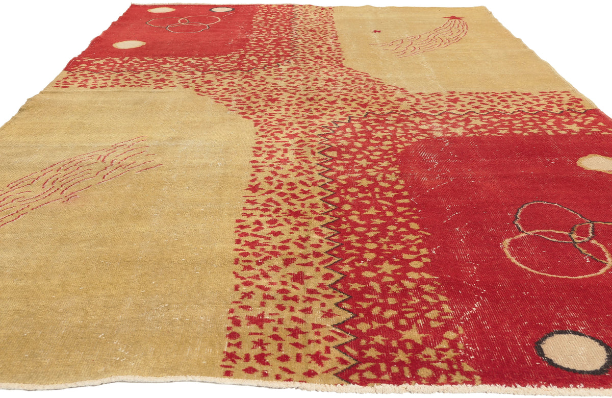 6 x 10 - Red Vintage Turkish Sivas Rug - 53663