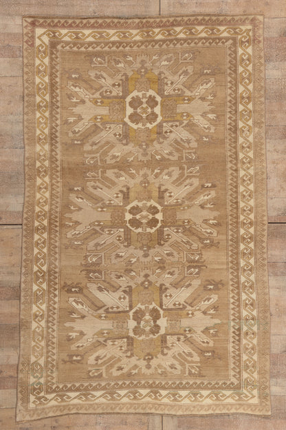 6 x 9 - Brown Vintage Turkish Kars Rug - 53697