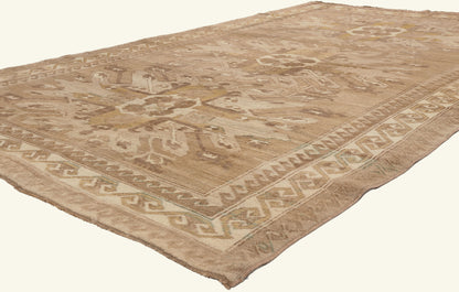 6 x 9 - Brown Vintage Turkish Kars Rug - 53697