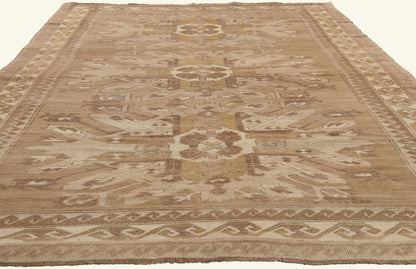 6 x 9 - Brown Vintage Turkish Kars Rug - 53697