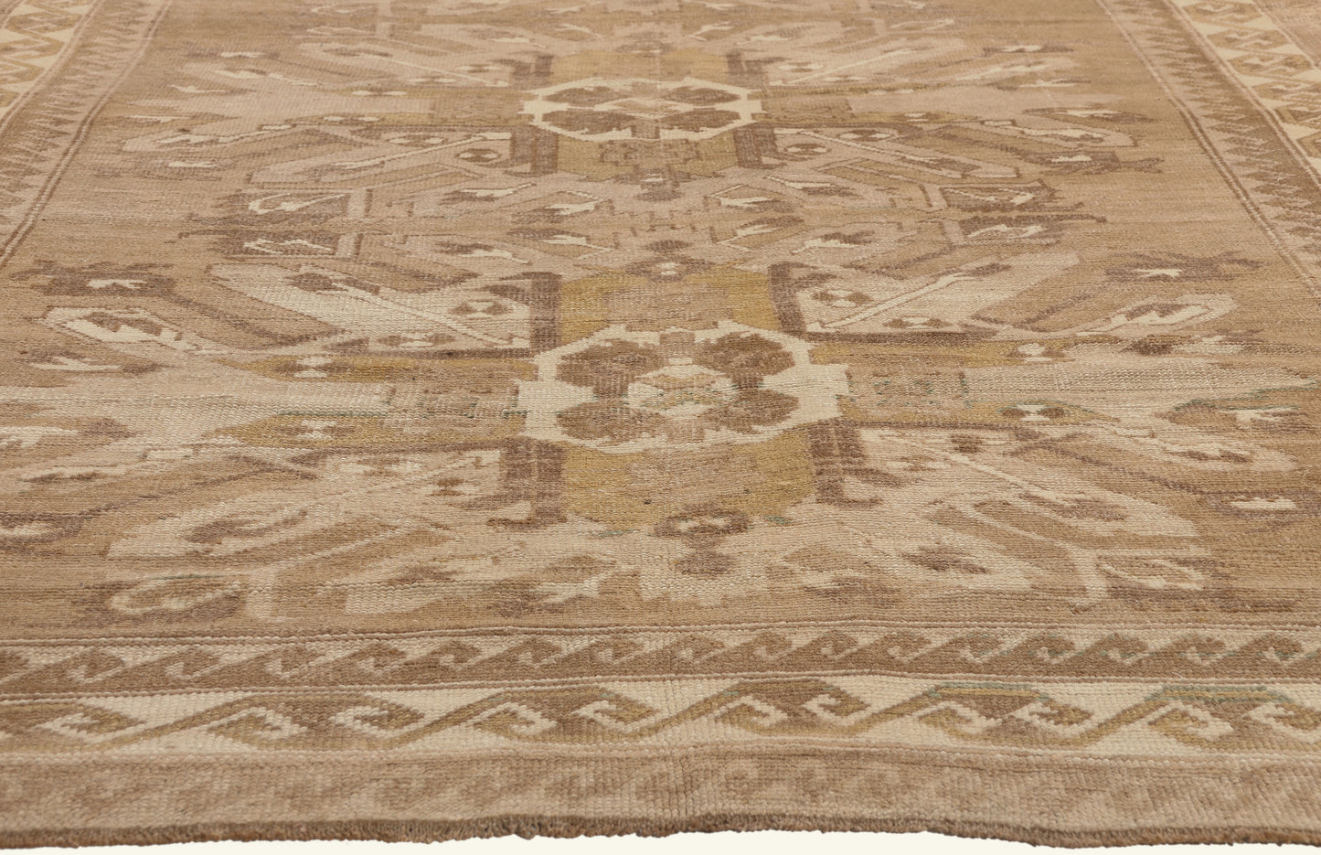 6 x 9 - Brown Vintage Turkish Kars Rug - 53697