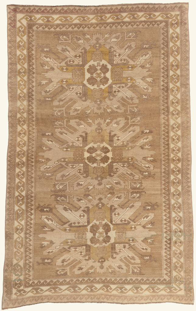 6 x 9 - Brown Vintage Turkish Kars Rug - 53697