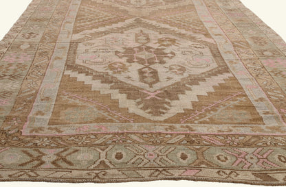 5 x 15 - Brown Vintage Turkish Oushak Rug - 53708