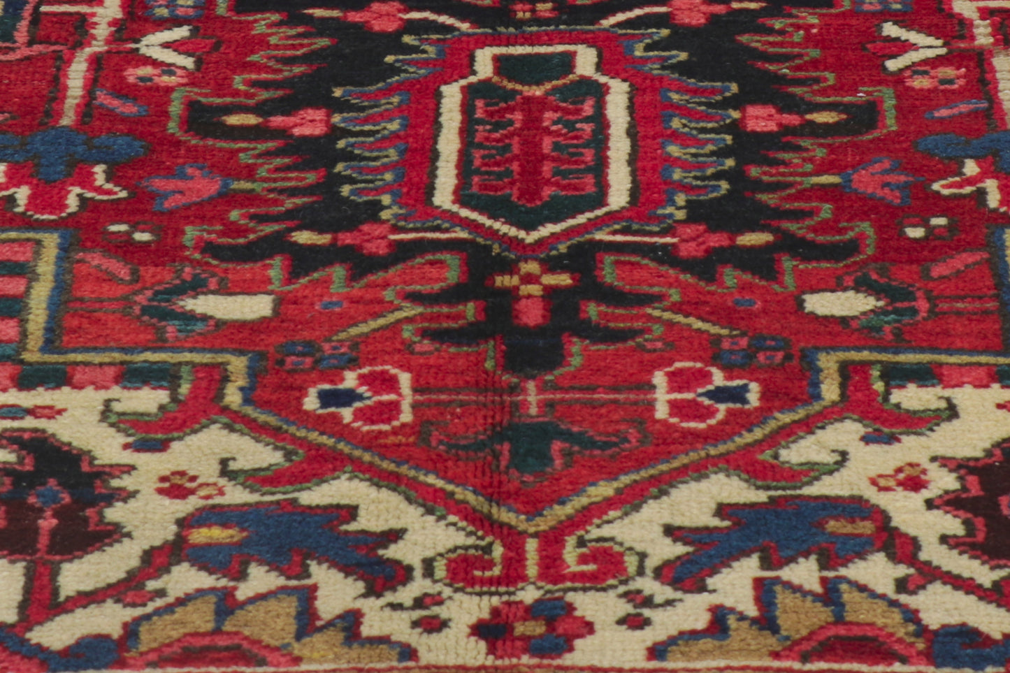 8 x 11 - Red Antique Persian Heriz Rug - 53776