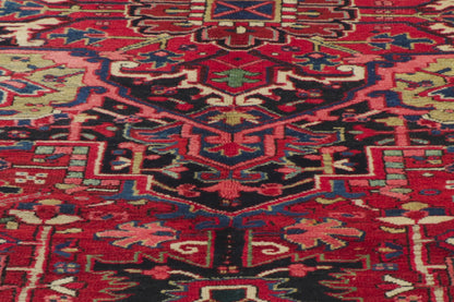 8 x 11 - Red Antique Persian Heriz Rug - 53776