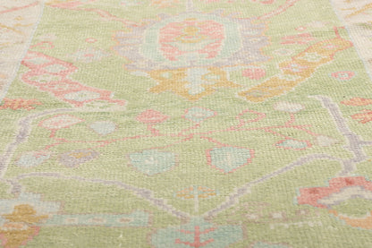 3 x 24 - Green New Oushak Rug - 54026