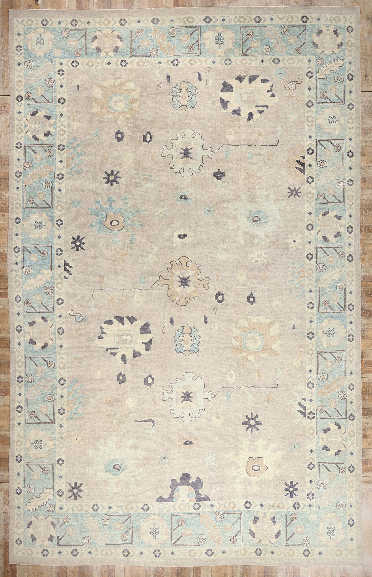 15 x 23 - Taupe New Oushak Rug - 54028