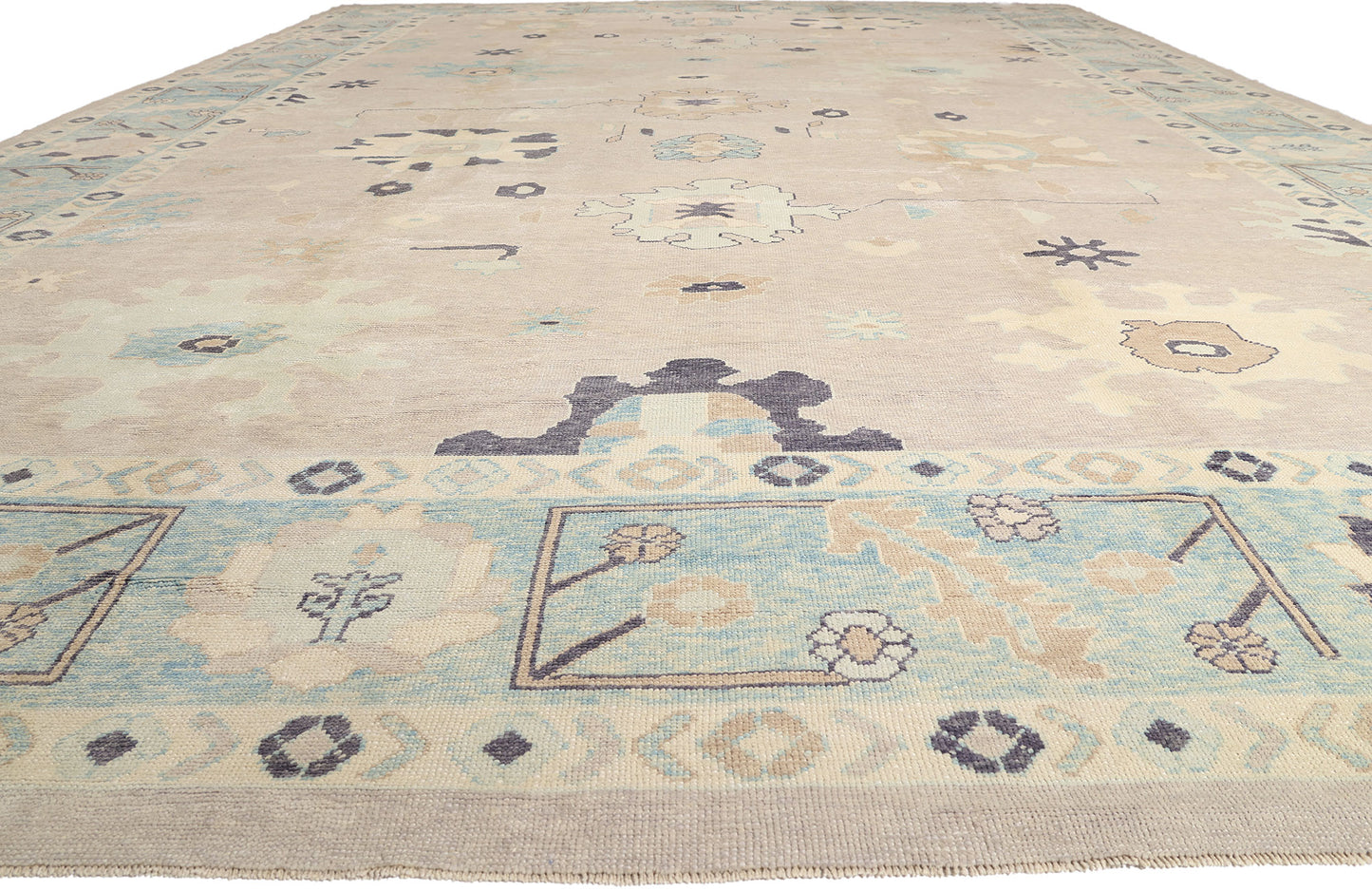 15 x 23 - Taupe New Oushak Rug - 54028
