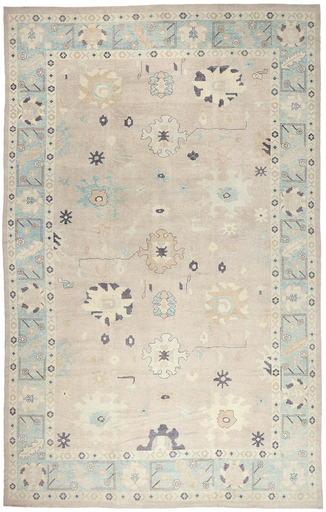 15 x 23 - Taupe New Oushak Rug - 54028