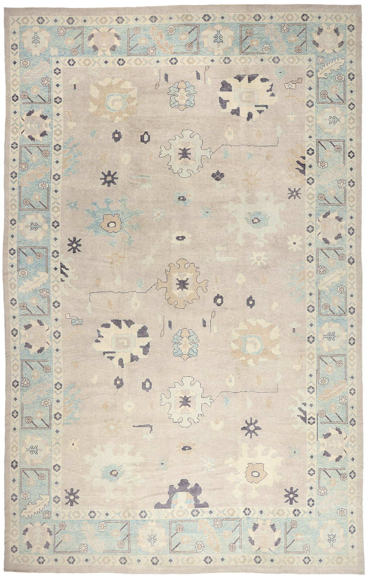 15 x 23 - Taupe New Oushak Rug - 54028