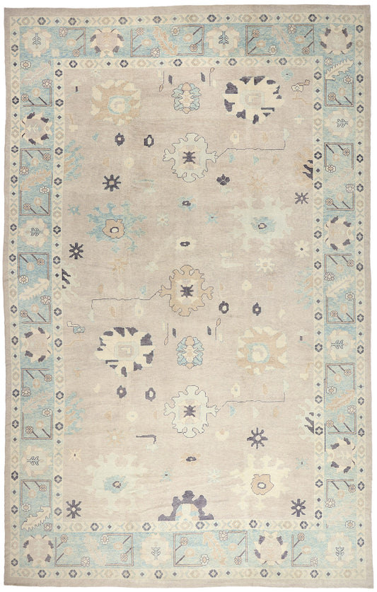 15 x 23 - Taupe New Oushak Rug - 54028