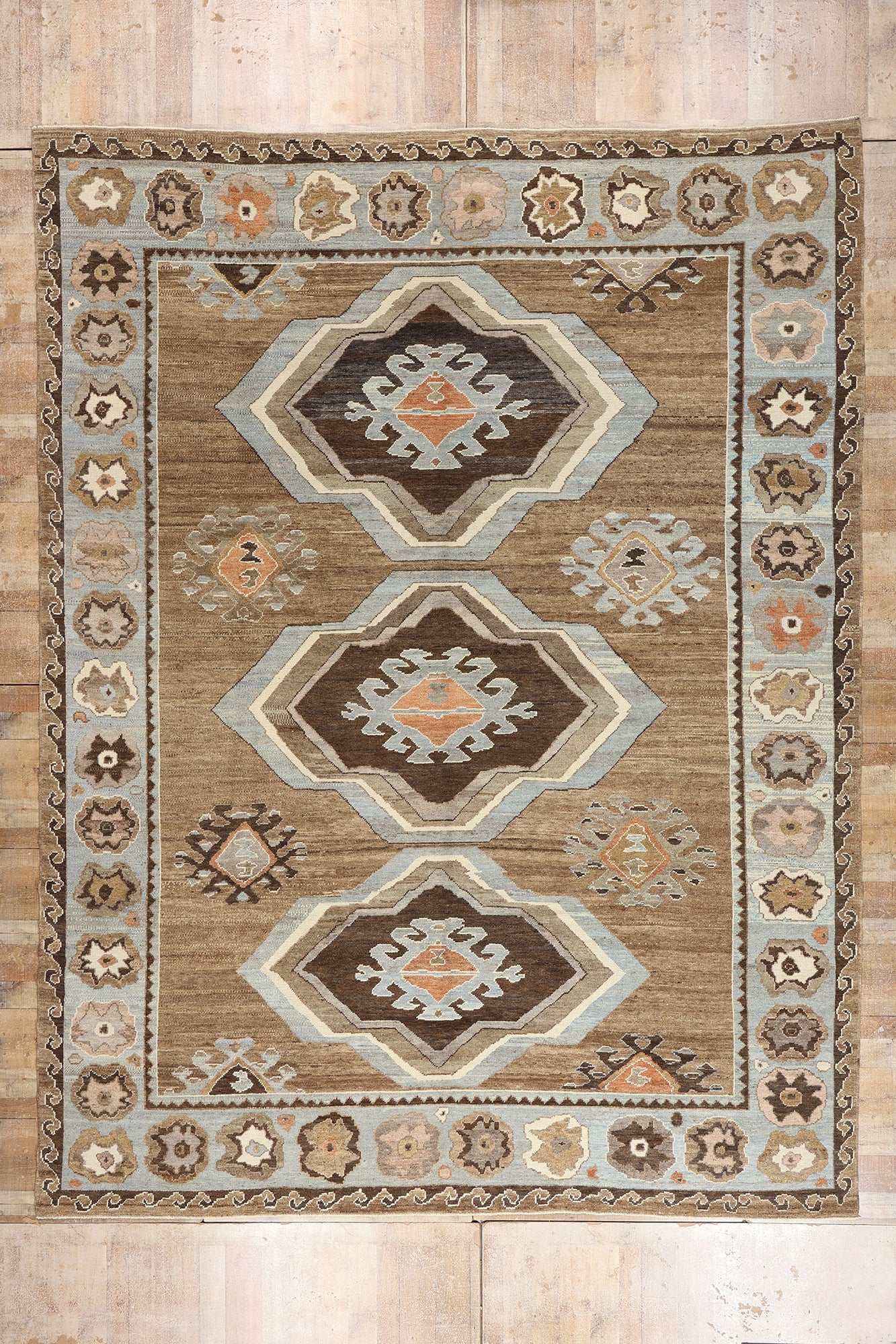 12 x 16 - Brown New Turkish Kars Rug - 54035