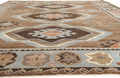 12 x 16 - Brown New Turkish Kars Rug - 54035