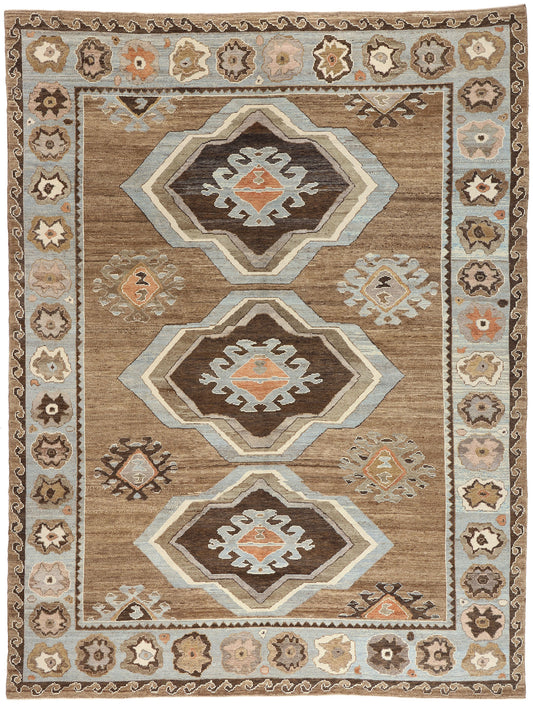 12 x 16 - Brown New Turkish Kars Rug - 54035