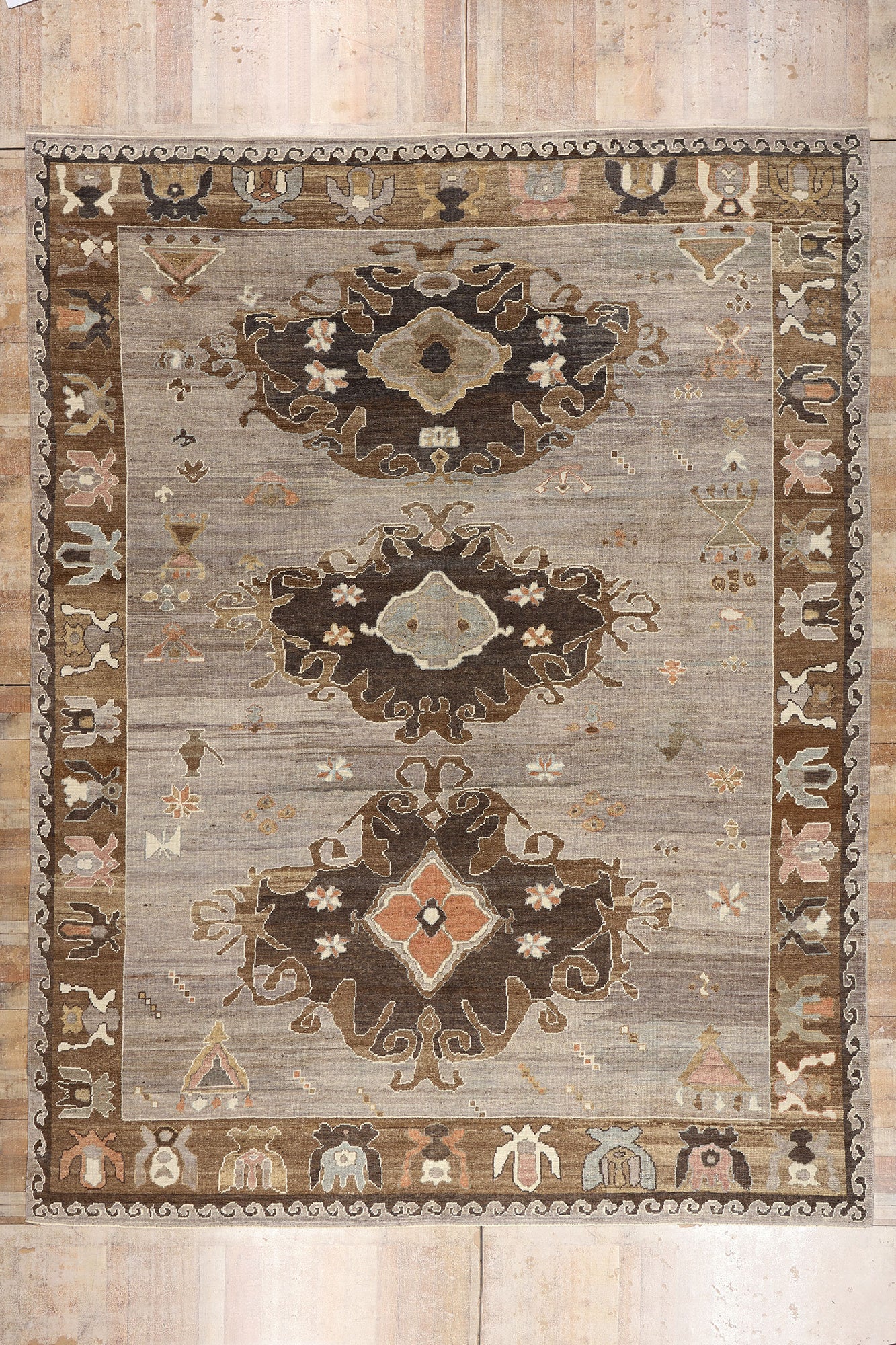 13 x 16 - Taupe New Turkish Kars Rug - 54036