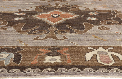 13 x 16 - Taupe New Turkish Kars Rug - 54036