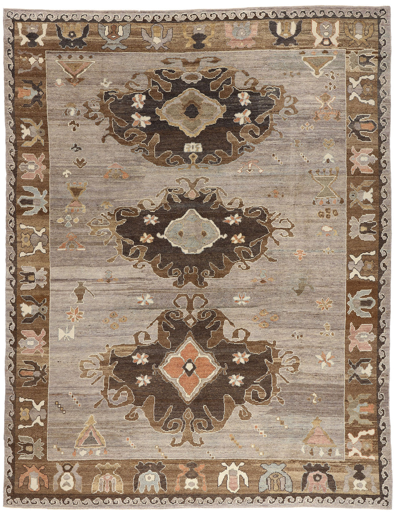 13 x 16 - Taupe New Turkish Kars Rug - 54036