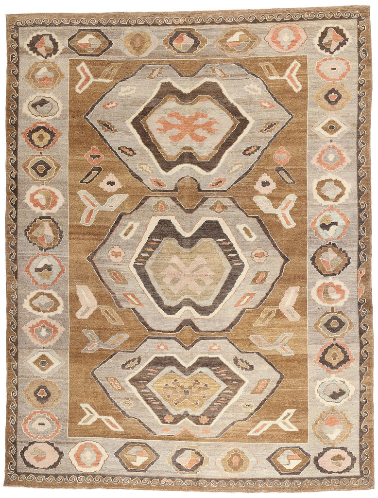 11 x 14 - Brown New Turkish Kars Rug - 54037
