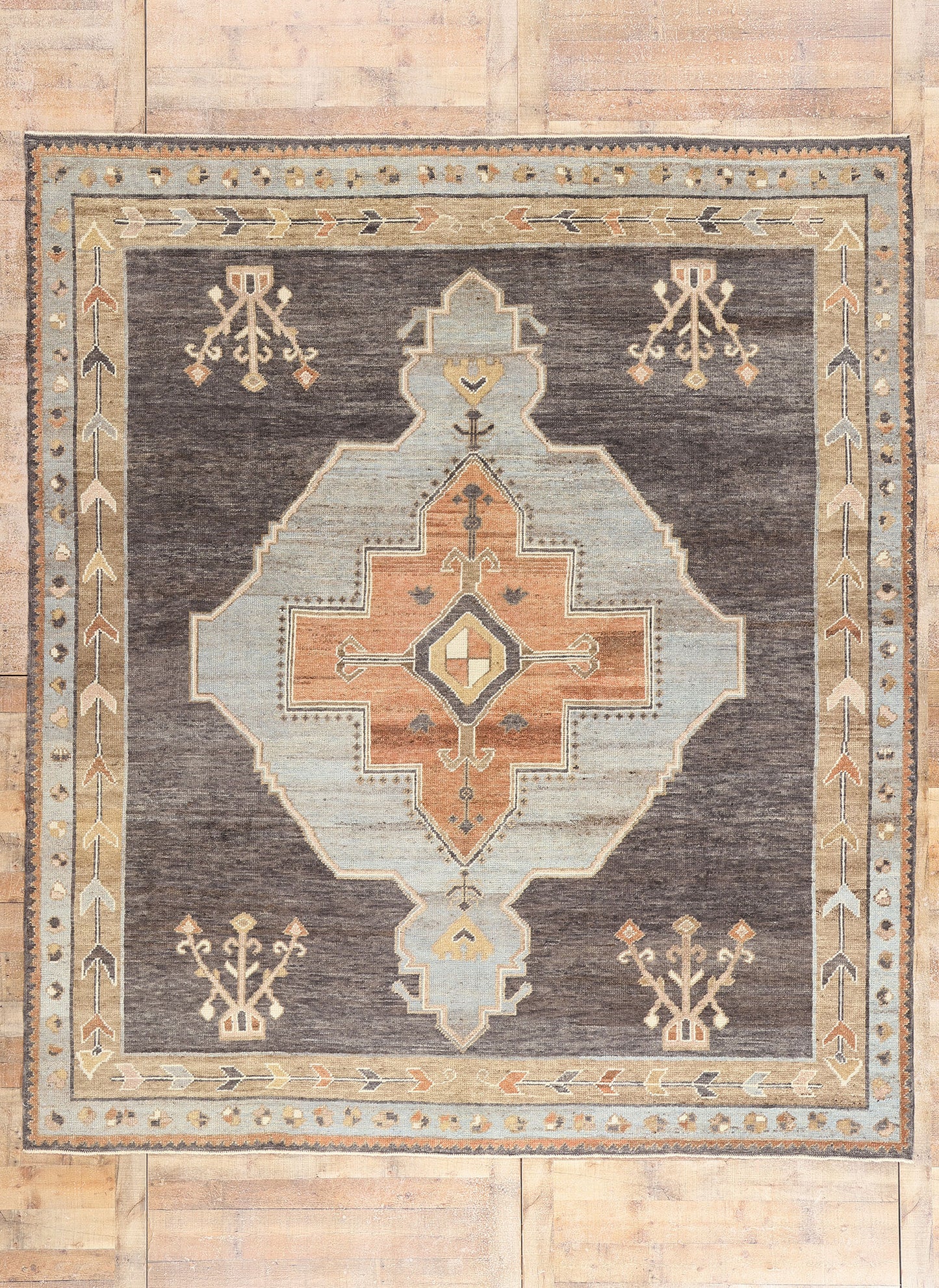 10 x 11 - Black New Turkish Kars Rug - 54038