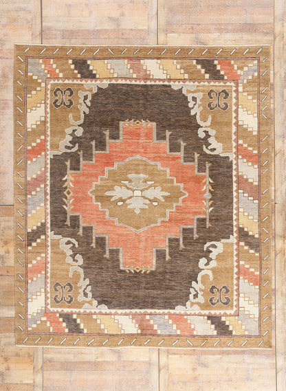 9 x 10 Brown Turkish Kars Rug 54039