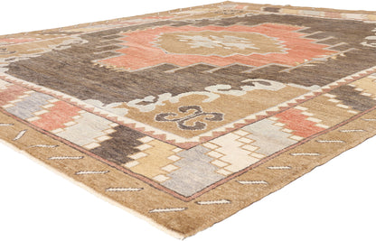 9 x 10 Brown Turkish Kars Rug 54039