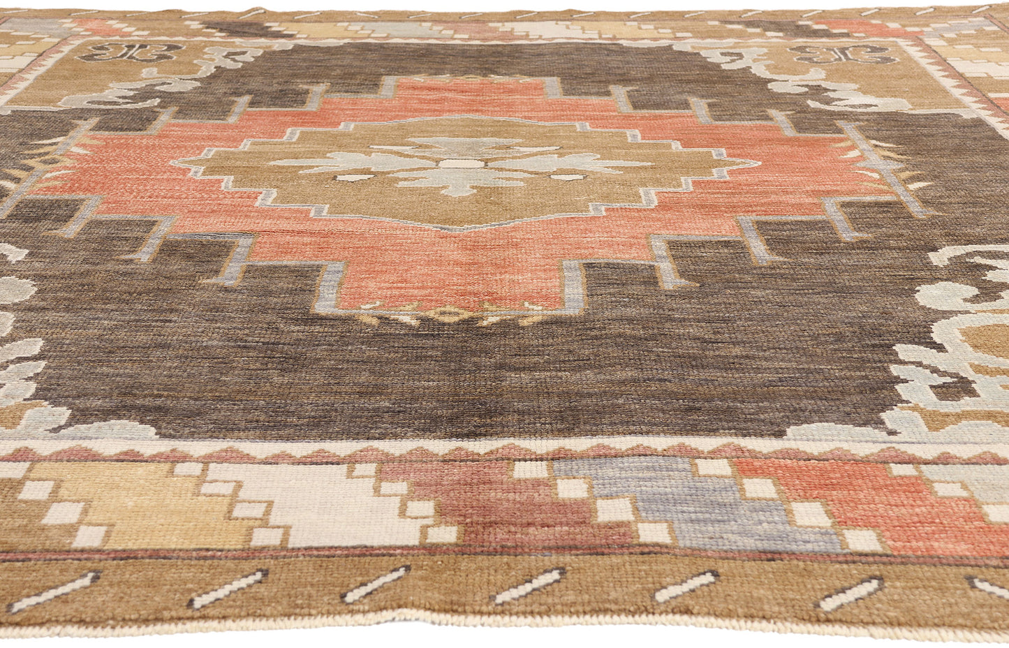9 x 11 - Brown New Turkish Kars Rug - 53039