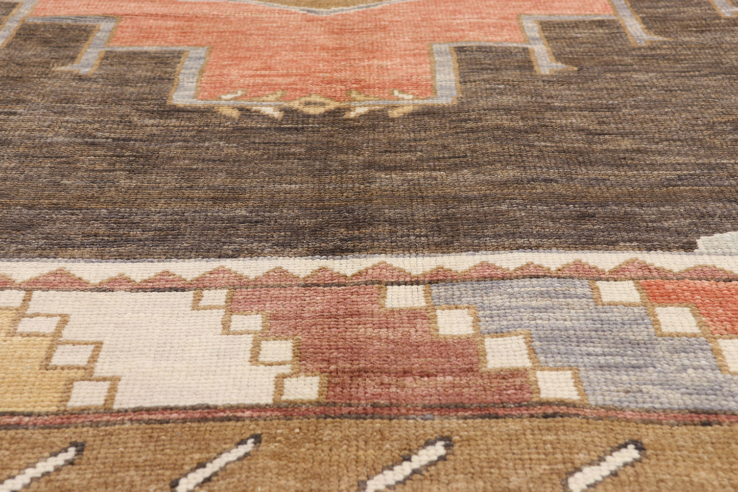 9 x 11 - Brown New Turkish Kars Rug - 53039