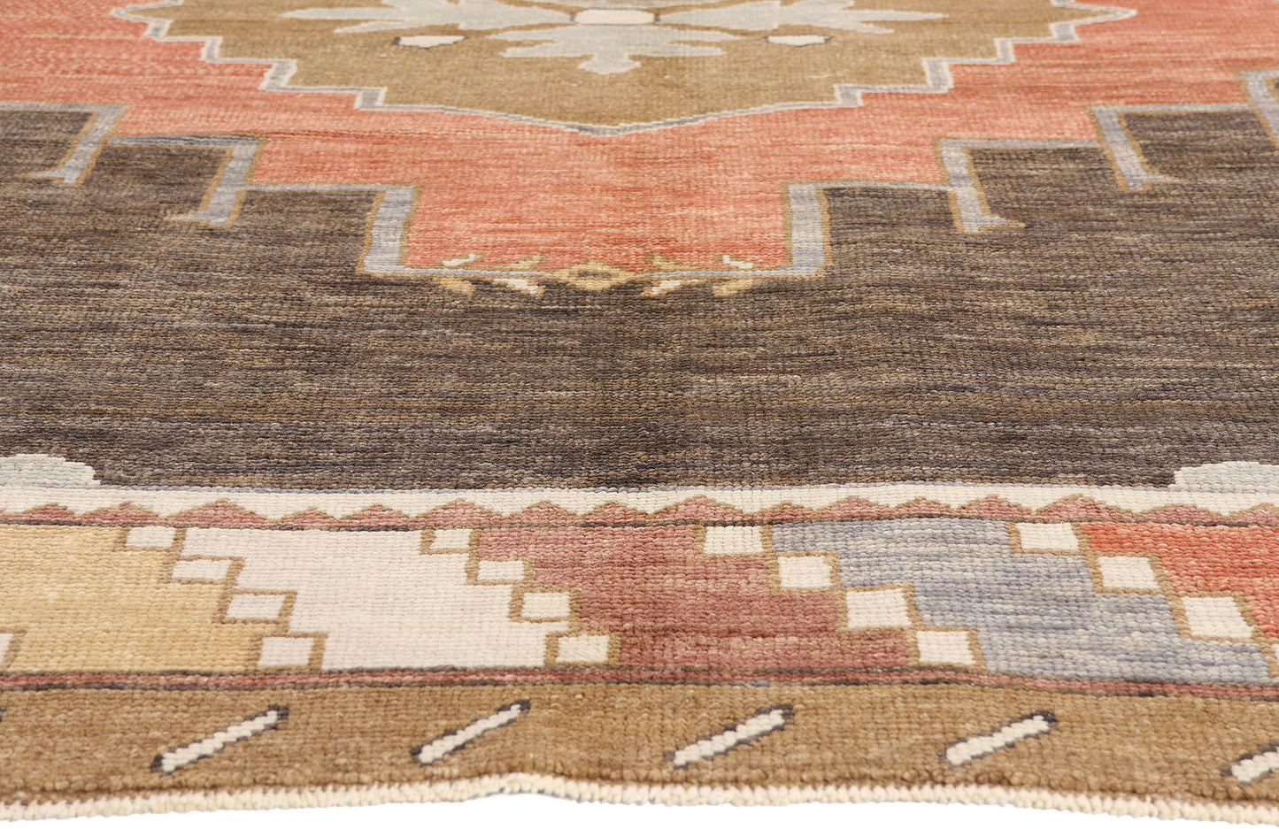 9 x 11 - Brown New Turkish Kars Rug - 53039