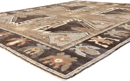 9 x 10 - Brown New Turkish Kars Rug - 54040
