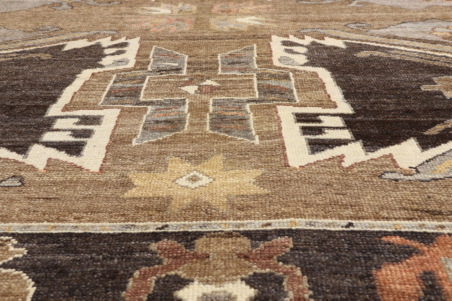 9 x 10 - Brown New Turkish Kars Rug - 54040