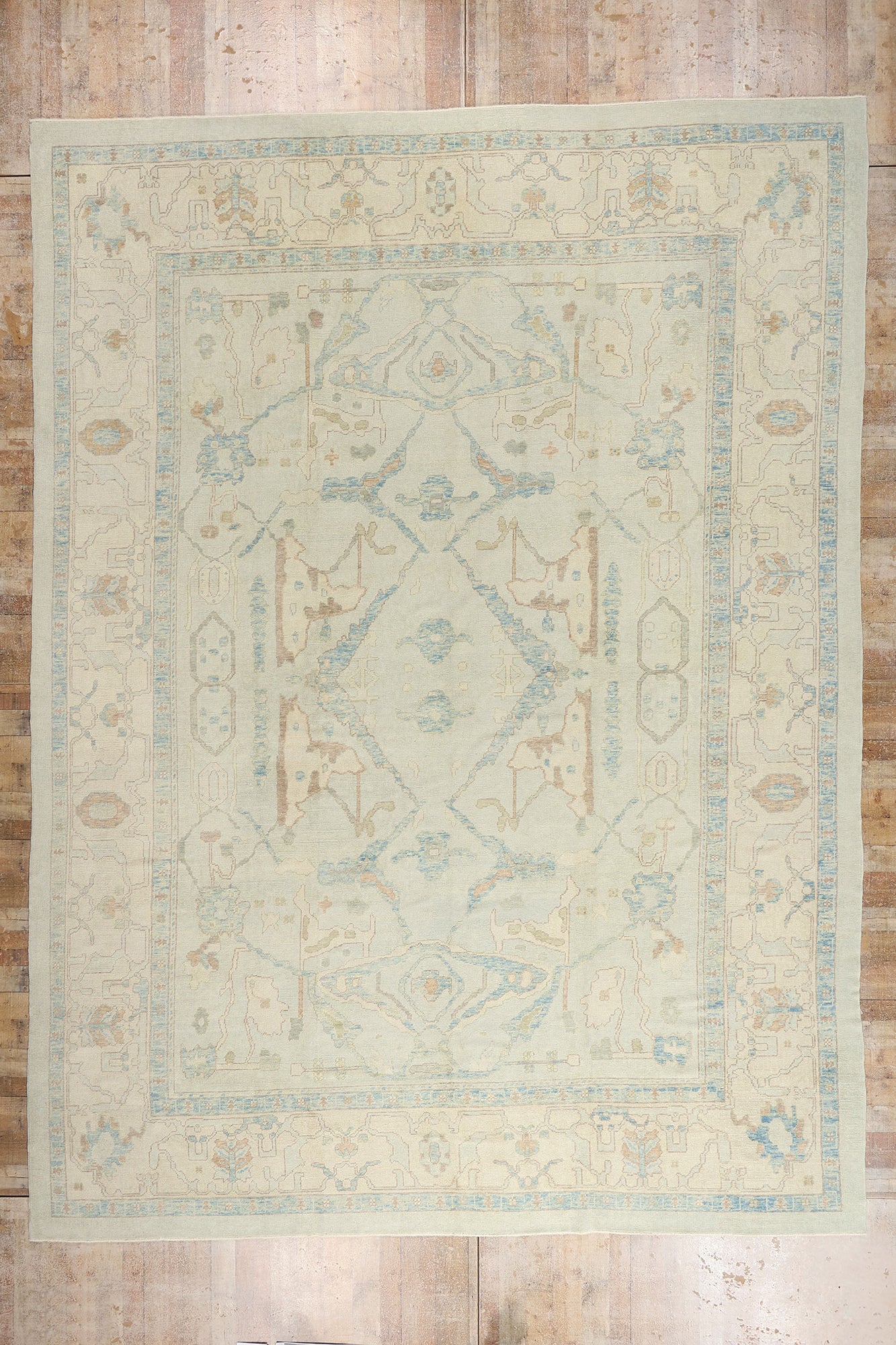13 x 18 - Light Blue New Oushak Rug - 54041