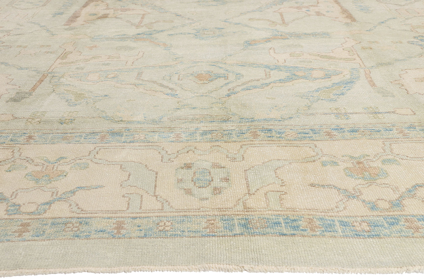 13 x 18 - Light Blue New Oushak Rug - 54041