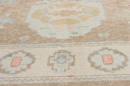 10 x 14 Brown Modern Turkish Oushak Rug 54042
