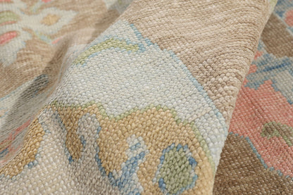 10 x 14 Brown Modern Turkish Oushak Rug 54042