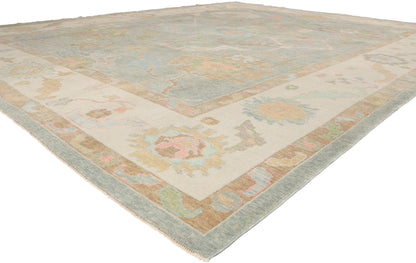 12 x 15 - Light Blue New Oushak Rug - 54043