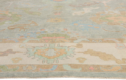 12 x 15 - Light Blue New Oushak Rug - 54043