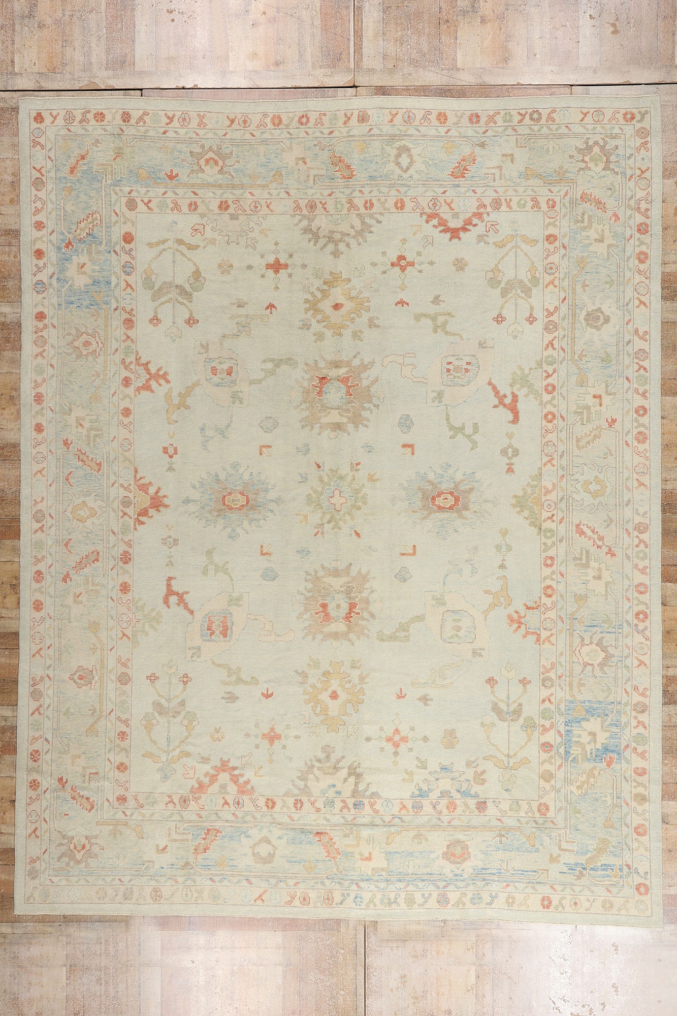 12 x 15 - Ivory New Oushak Rug - 54044