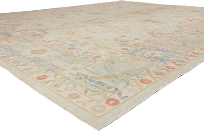 12 x 15 - Ivory New Oushak Rug - 54044