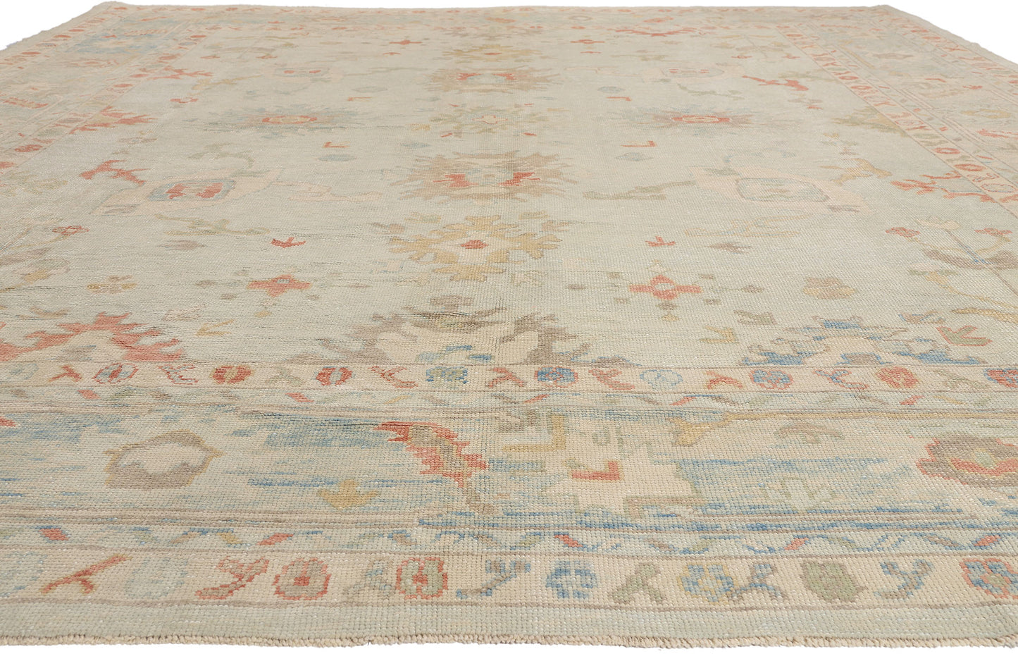 12 x 15 - Ivory New Oushak Rug - 54044