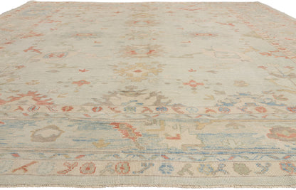 12 x 15 - Ivory New Oushak Rug - 54044