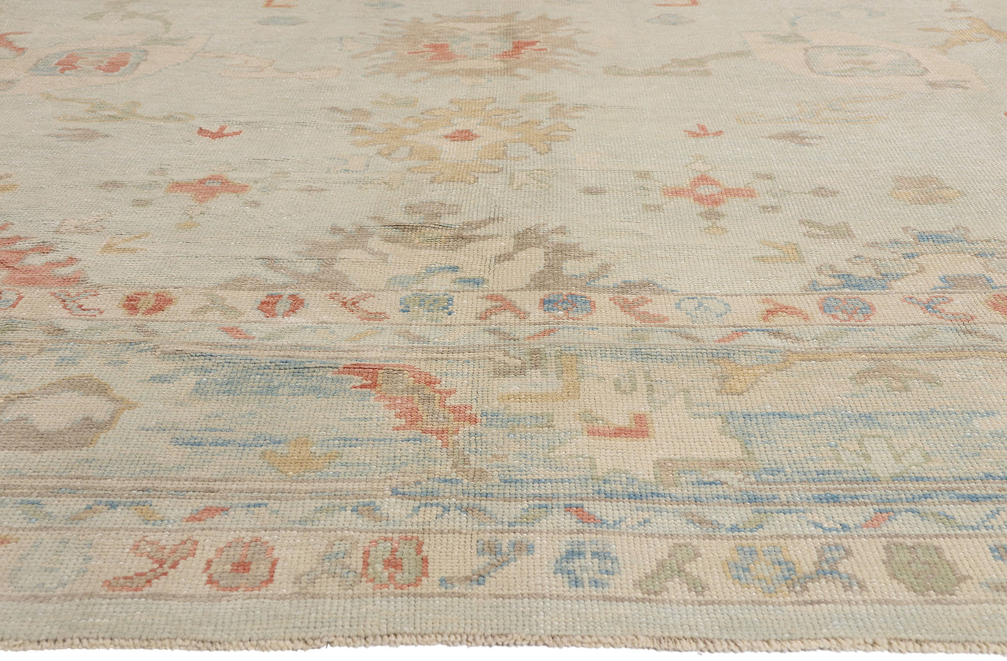 12 x 15 - Ivory New Oushak Rug - 54044
