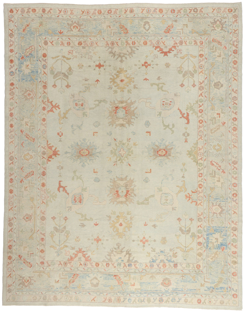 12 x 15 - Ivory New Oushak Rug - 54044