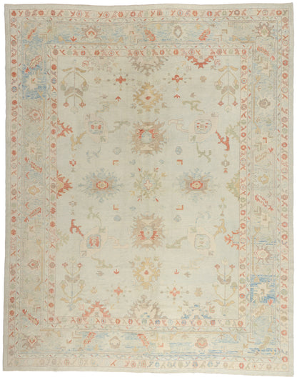 12 x 15 - Ivory New Oushak Rug - 54044