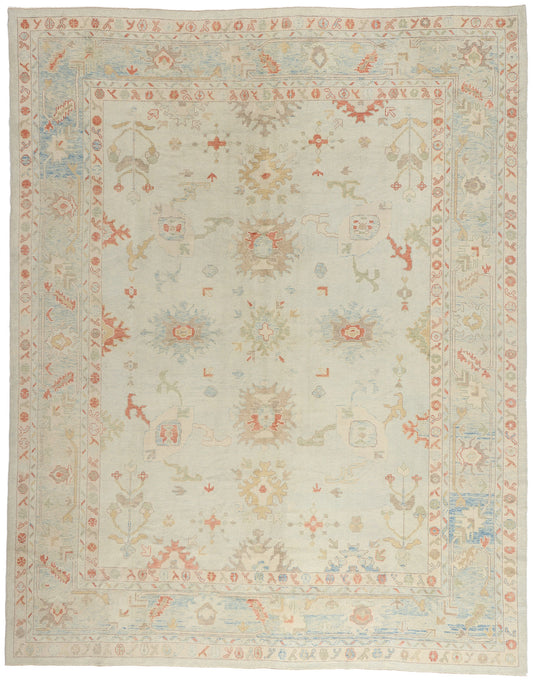 12 x 15 - Ivory New Oushak Rug - 54044