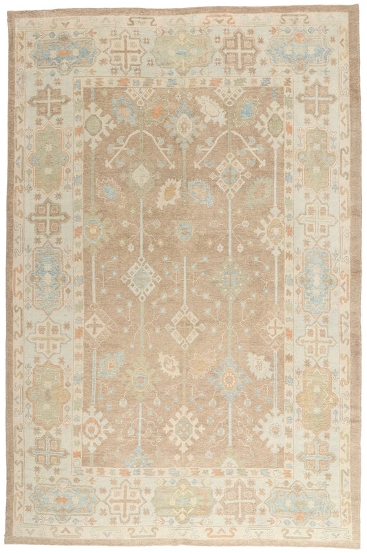 10 x 15 -  Tan New Turkish Oushak Rug - 54045
